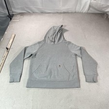 Carhartt Hoodie Youth Small Gray Pullover Fleece Relaxed Fit Sweatshirt Top Work