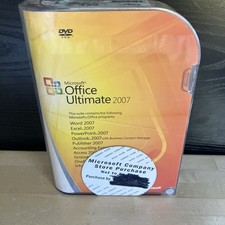 Official Microsoft Office Ultimate 2007 w Product Key NICE CONDIITION, FREE SHIP