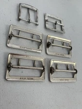 Lot of Vintage North & Judd Anchor Dual Two Prong Rectangular Belt Buckle