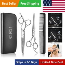 Hair Cutting Scissors Shears Kit, Professional Barber Haircut Scissors Set 6....