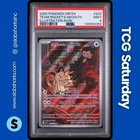 2025 POKEMON DESTINED RIVALS #203/182 TEAM ROCKET MEOWTH ILLUSTRATION RARE PSA 9
