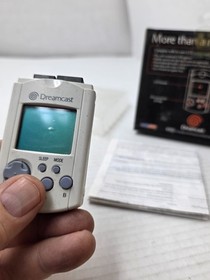 Sega Dreamcast white VMU OEM Visual Memory Unit TESTED WORKS PERFECT #K18
