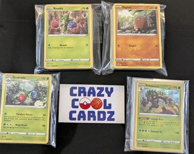  Lot 165 Pokemon Sword & Shield Base complete common uncommon rare set c/u/r