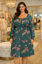 Lily Rose Real Floral Long Sleeve Dress Size 1X