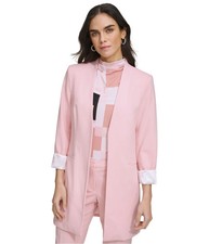 Calvin Klein Womens Open Front Long Blazer Jacket