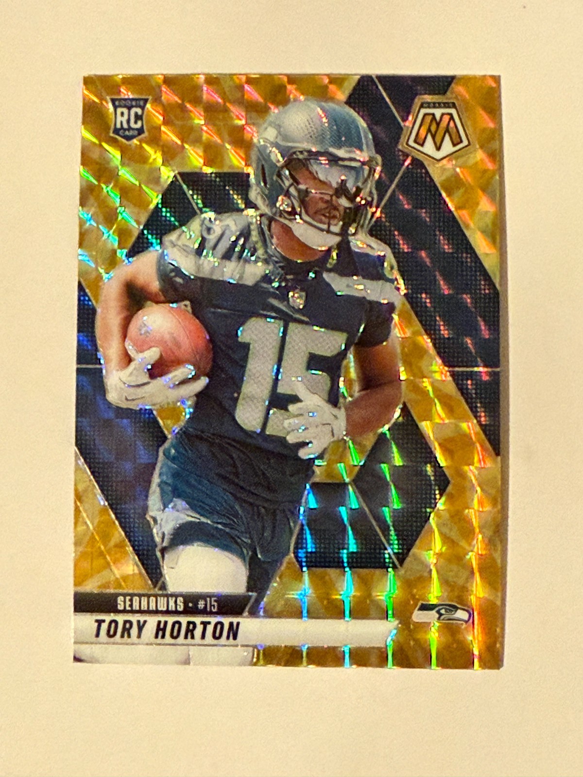 2025 Panini Mosaic #396 Tory Horton YELLOW REACTIVE RC - Seattle Seahawks
