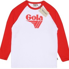Gola Long Sleeve Raglan Top White And Red