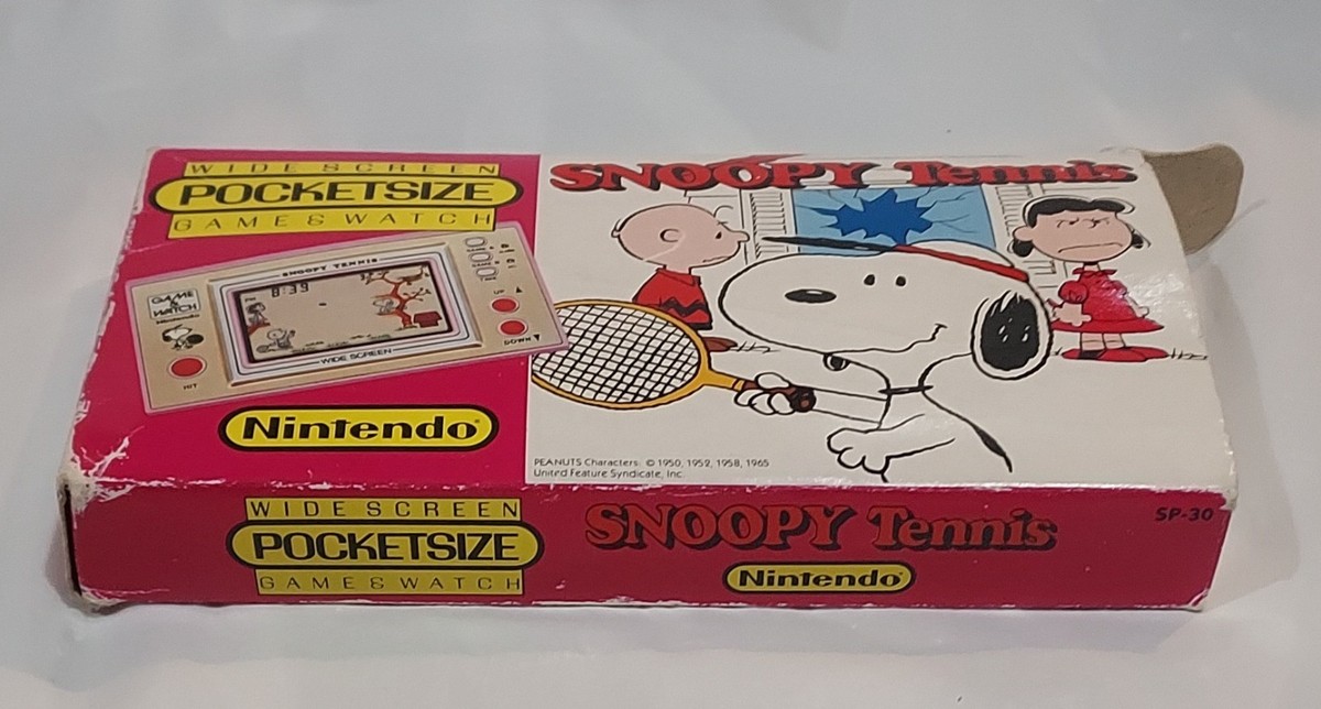 Nintendo Game & Watch Snoopy Tennis Widescreen Handheld With Box