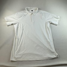 Lululemon Polo Shirt Mens XL White Performance Snap Button Golf Athletic Stretch