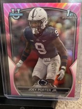 2022 Bowman University Chrome #79 Joey Porter Jr. Pink Refractor - 1st Bowman