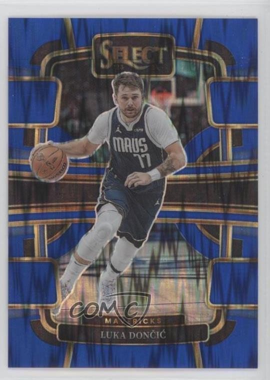 2023-24 Panini Select Concourse Blue Flash Prizm 60/99 Luka Doncic #51 19ek