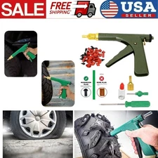Tire Plugger Tubeless Tire Wheel Repair Gun Kit Mushroom Plug Probe Nozzle! Best