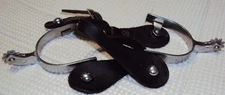 SHOWMAN Western Ladies Spurs & Leather Straps- Engraved Design - Rowels - GREAT!