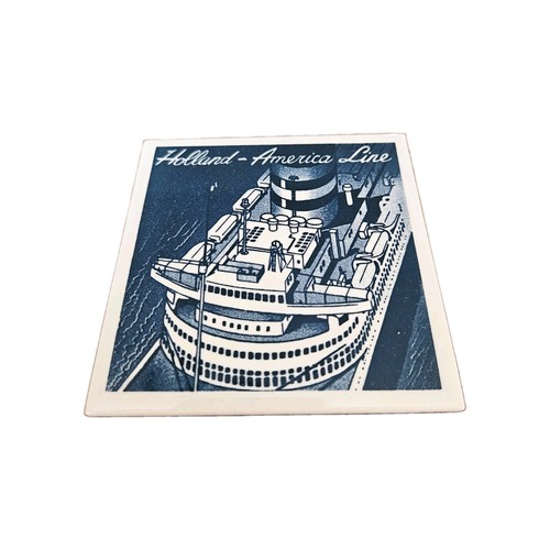 Vintage Holland America Line Coasters Delft Set Of 2 Cottagecore Cruise line EUC