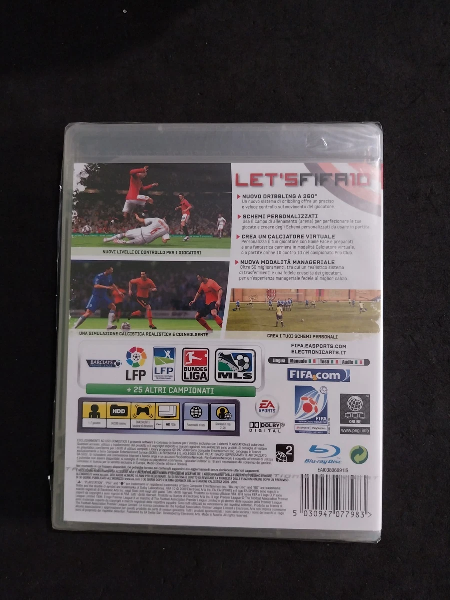 FIFA 10 Para Sony PlayStation 3 PS3 PAL Italiano Nuevo Sellado