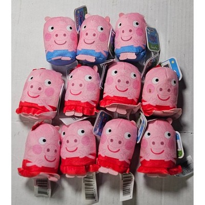 Peppa Pig Podpals Mini Plush 11 Piece Lot George & Peppa Pink Red Blue 3'' NEW