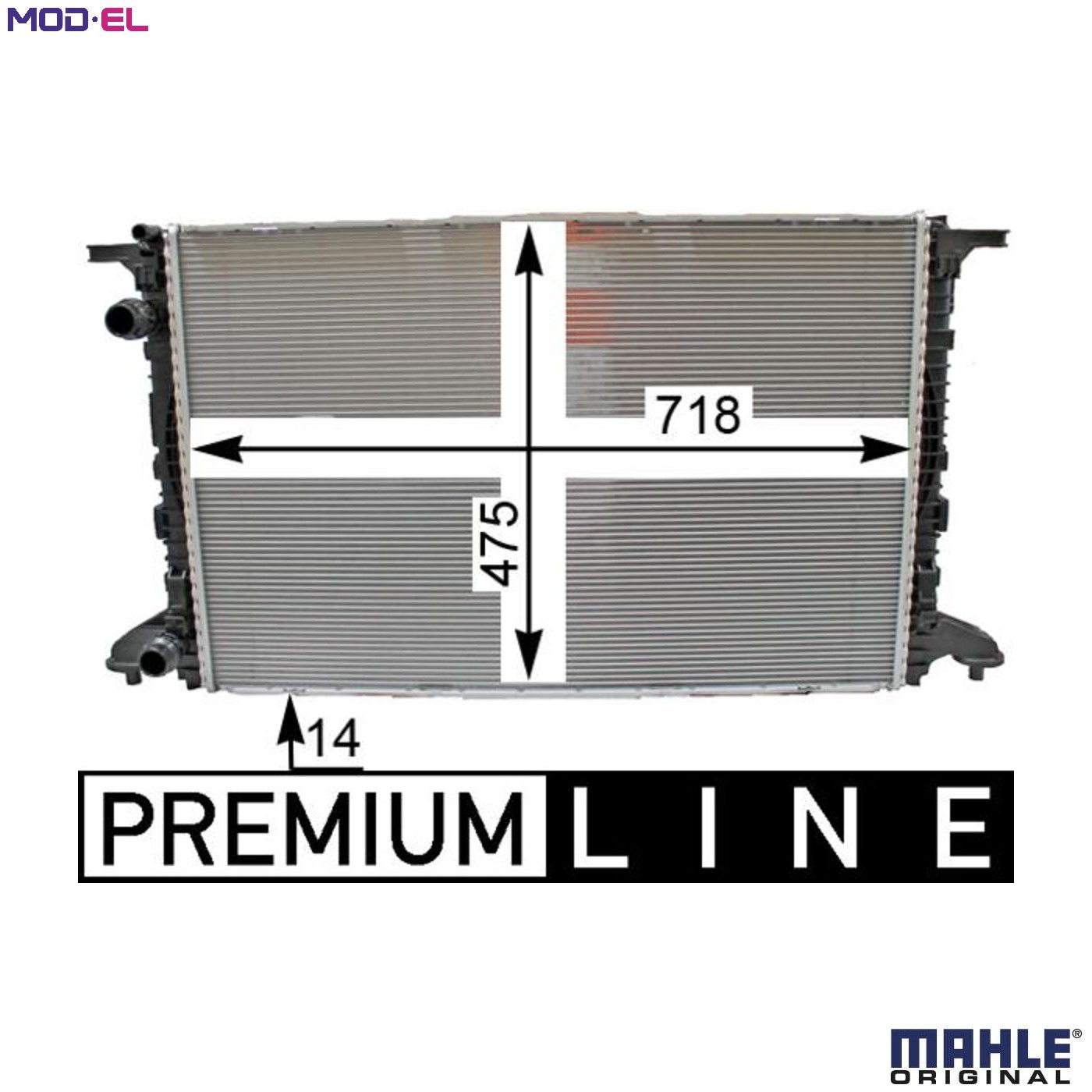 RADIATOR ENGINE COOLING CR 2176 000P FOR AUDI DETA/DESA/DEUA/DETB/DFVA 2.0L 4cyl