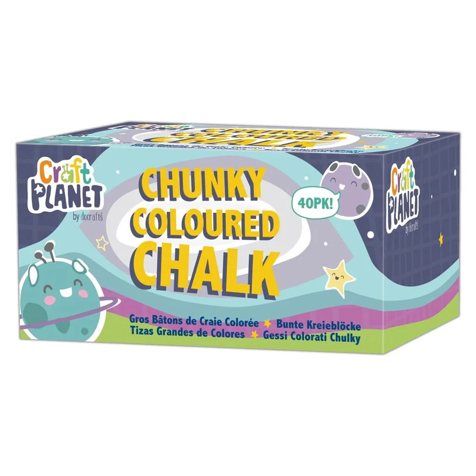 Craft Planet klobige farbige Kreiden Großpackung (40 Stück) - Bild 1 von 1