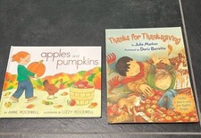 Set of two Thanksgiving themed children  s books