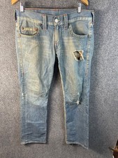 True Religion Bobby Jeans Sz 32x33 Straight Zip Fly Made in USA Cotton
