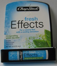 CHAPSTICK FRESH EFFECTS GREEN TEA MINT LIP BALM, DISCONTINUED, NOS, RARE, READ
