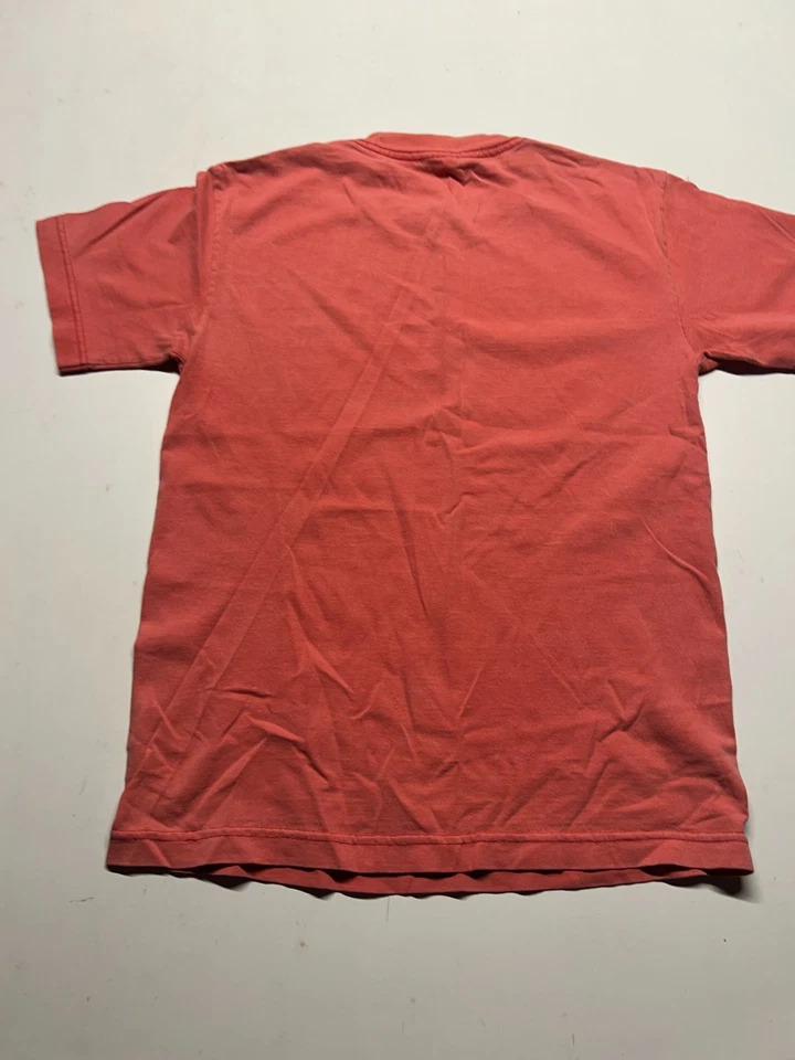 Vintage 90s Band Graphic T-Shirt Orange/ Pink Elvis Costello Mens Small - Image 2 of 4