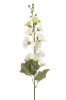 artplants Deko Blume Stockrose Whynra, Weiß-GrüN, 105Cm