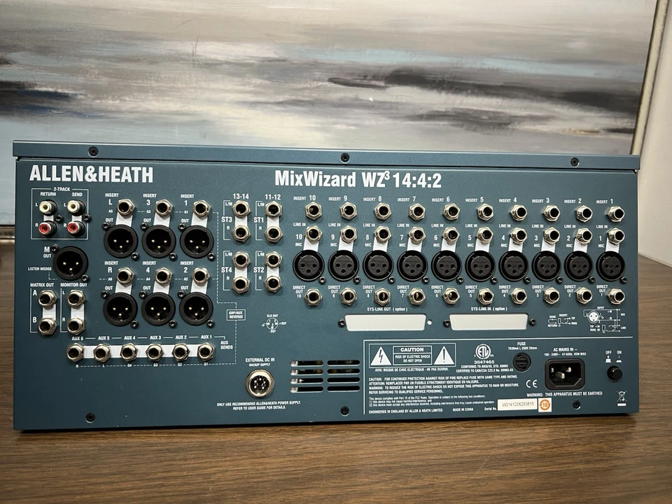 Allen&Heath Mix Wizard WZ'3 14:4:2 Professional Mixer WORKING TESTED - Image 3 of 4