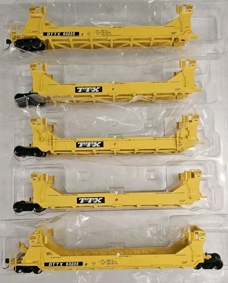 47601-19 Intermountain TTX Twin Stack Well Car Set - Image 2 of 4