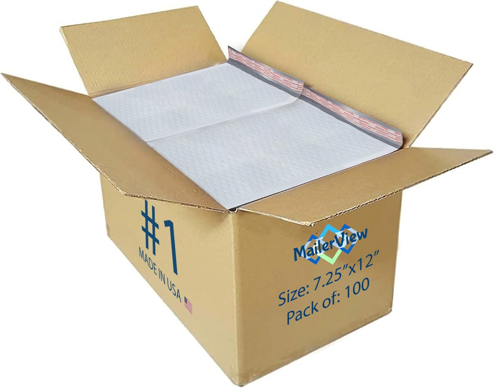 Lot De 50 Enveloppes Bulles Kraft Auto-adhésives Tuffmailers 7.25x12 Pouces - Rembourrées - #1