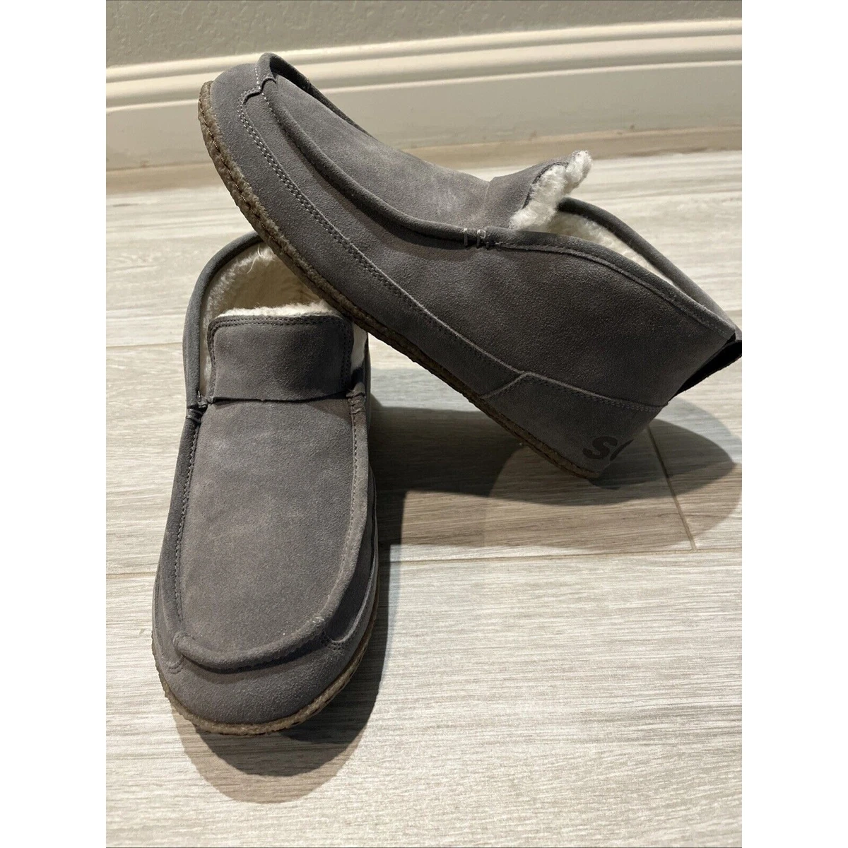 Sorel Cozy Mocassin Suede Slipper Faux Fur Lined Dude Black Men\'s Sz 11 New Men main image 3