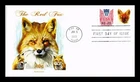 US COVER RED FOX 40C FIRST DAY ISSUE COMBO PANDA CACHET