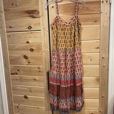 Knox Rose Bohemian Style Maxi Dress with Spaghetti Straps