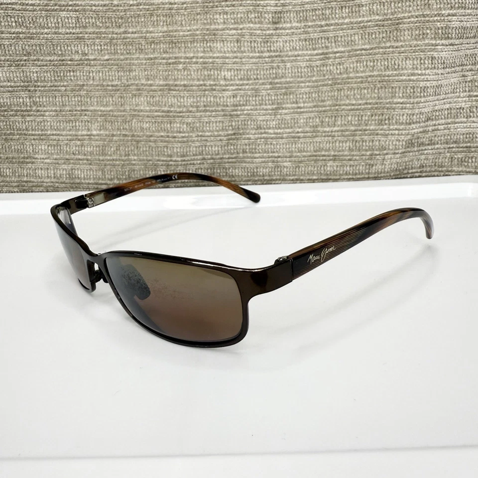 Maui Jim Sunglasses Frames Shorline MJ-114-25 Brown Metal Wrap Italy FRAME ONLY - Image 3 of 4