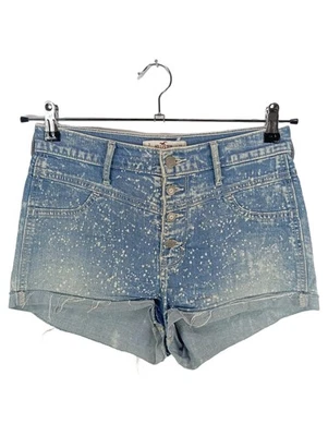 Hollister Short en Jean Femme Bleu Pois Taille Haute (EU 34, W26, INT XS) - Photo 1/4