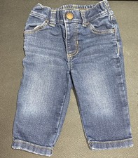 Old Navy Denim Blue Jeans Elastic Waist Infant/Toddler Pants 6-12 Months Unisex