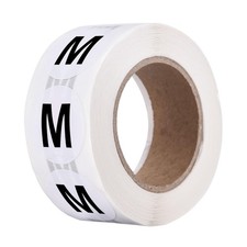 500 Labels Clothing M Medium Size Sticker Label Coding Label 25mm 1"