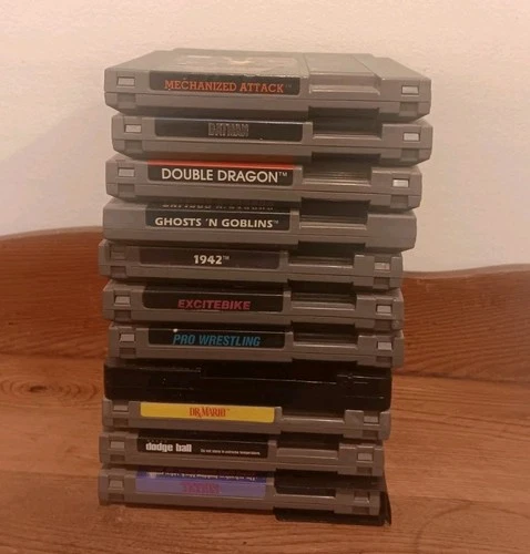 NES Lot Of 11 Dr. Mario Tetris Double Dragon Mechanized Attack