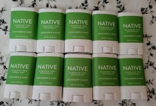 10 Native Aluminum Free Deodorant Cucumber Mint 0.35oz TRAVEL SIZE