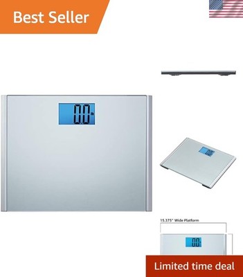 Digital Bathroom Scale - Precision Plus with 440 lb Capacity and Backlit Display