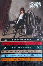 BRACELETS SATIN MYLENE FARMER DESOBEISSANCE MERCHANDISING OFFICIEL NEUF/BLISTER