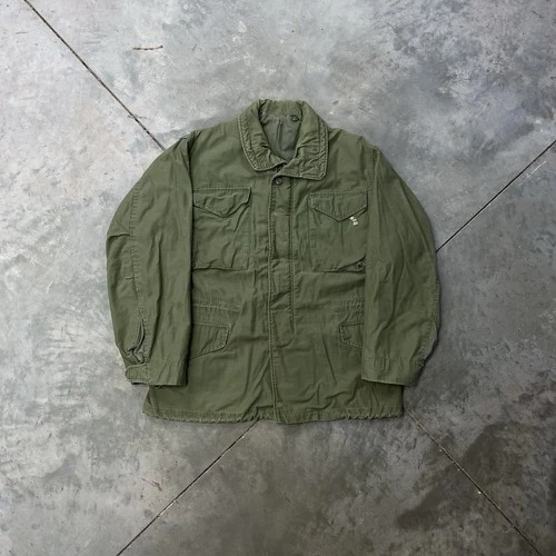 Vintage M-65 Field Jacket Vietnam OG 107 Military 60s Conmar Zipper Medium