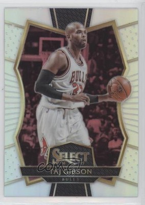 2016-17 Panini Select Premier Level Silver Prizm Taj Gibson #140 e0v