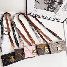 For Appe iPhone 17 16 15 Plus 13 12 Pro Max Luxurious wallet hanger phone case