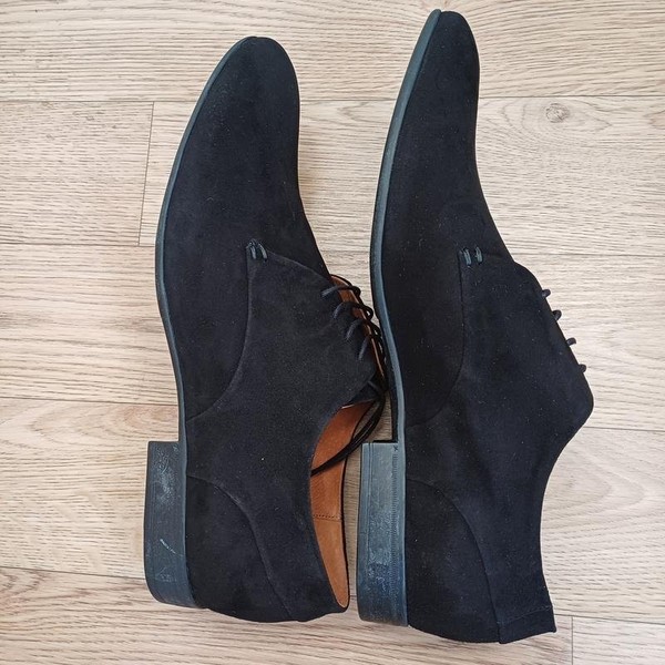 Men Poland Heels Black Suede 43