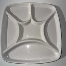  Harry and David Ceramic Vintage Separated Fondue Plate -Serving Platter