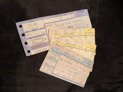 Metallica Vintage Ticket Stub 1992 and 1994 ATL Cellar Door - (RIP Cliff Burton)