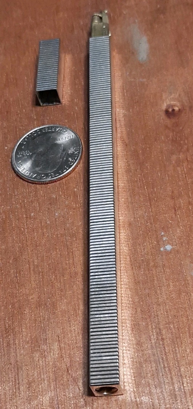 Untested Metal Art Deco Very Long Butane Rare Etched I26