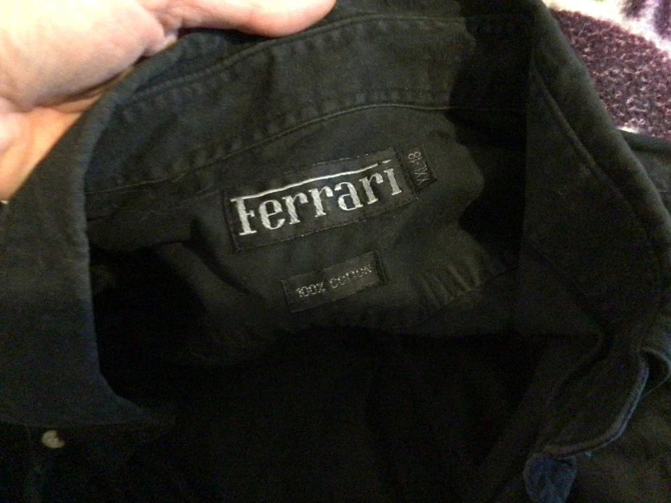 Camisa Ferrari Manga Larga Negra XXL De Colección Foto 2 de 4