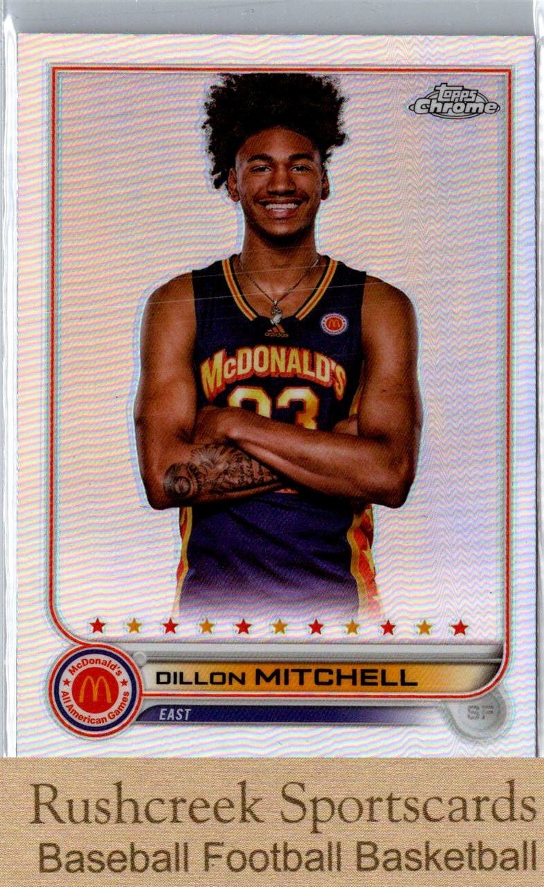 2022 Topps Chrome McDonald's All American #53 Dillon Mitchell Refractor